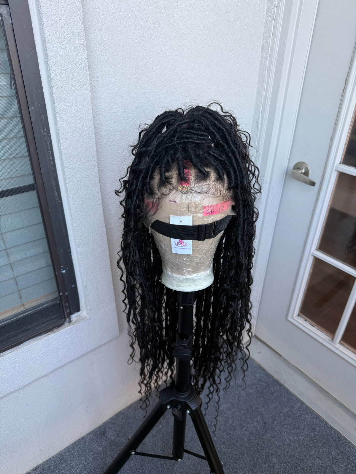 Full lace synthetic handmade  boho locs braid wig