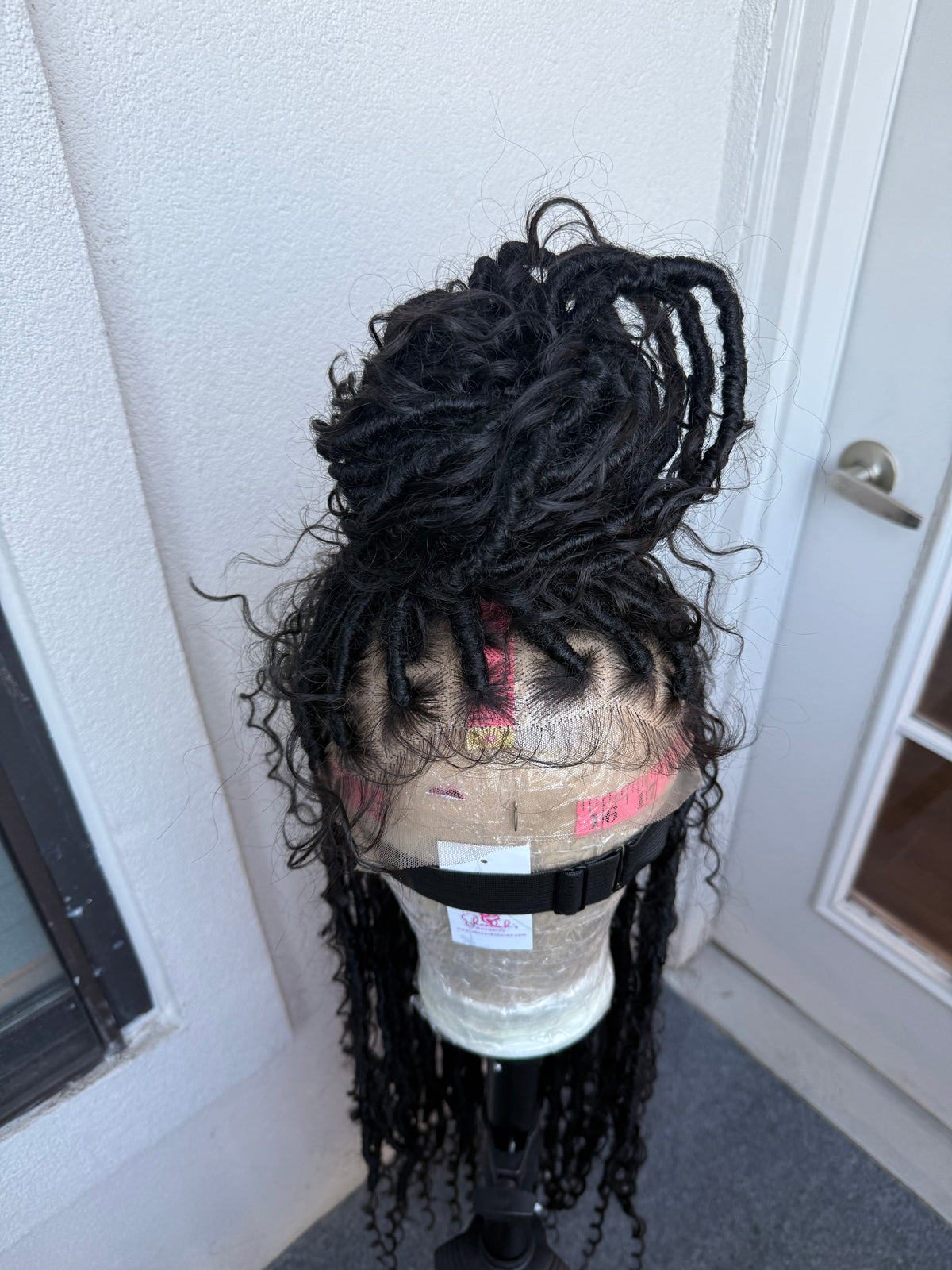 Full lace synthetic handmade  boho locs braid wig