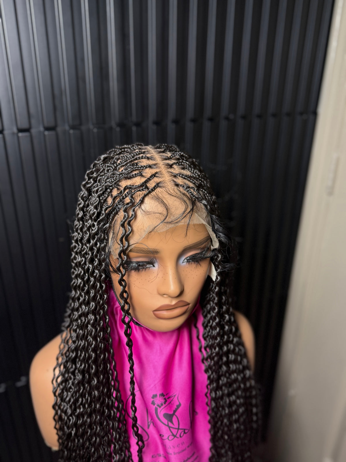 Full lace wig water weave braid wig