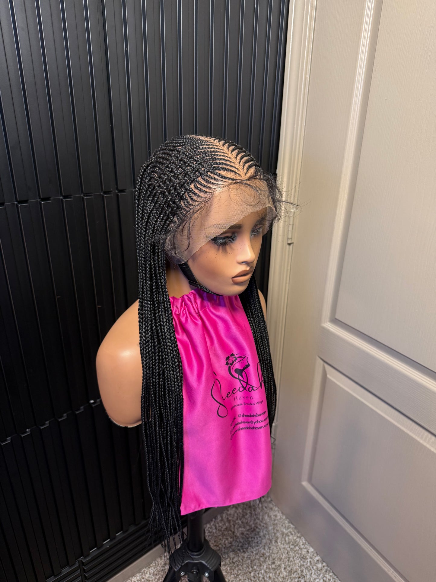 Full lace 3d Matte cornrow braided wig