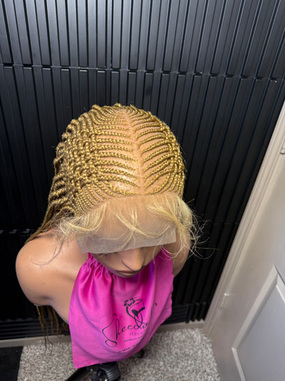 Full lace 3d Matte cornrow braided wig