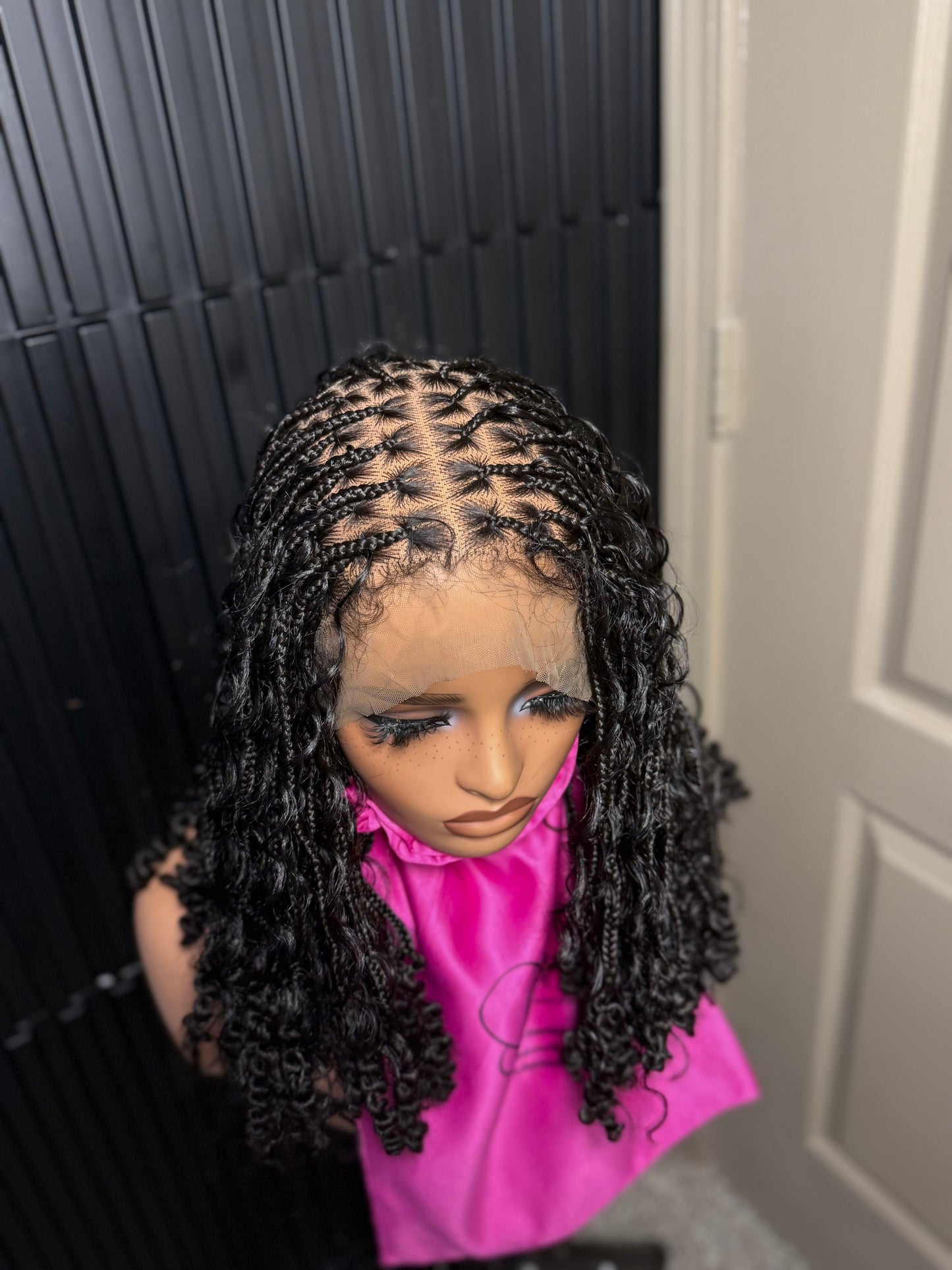 Short boho knotless braids