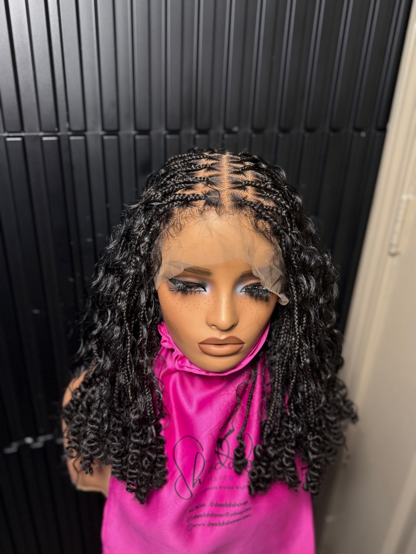 Short boho knotless braids