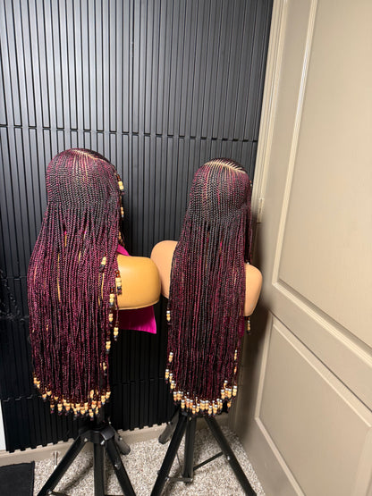 Full lace Koroba beaded cornrow wig
