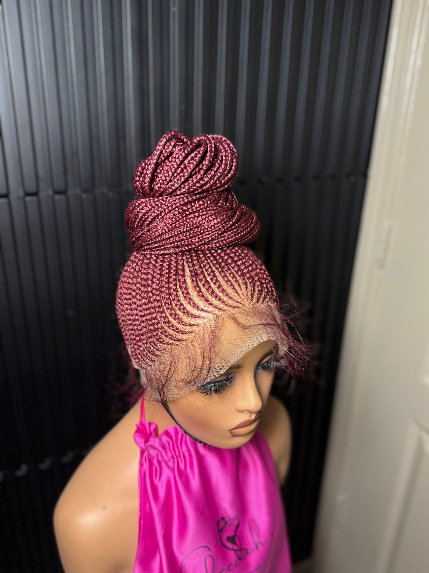 35inch updo 360 full lace  braid Wig