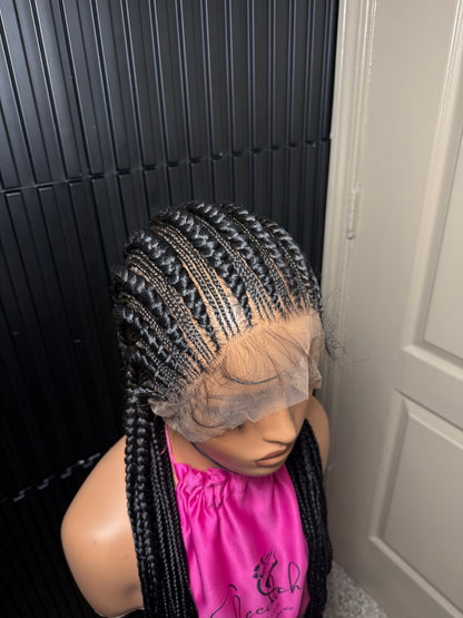 Full lace cornrow braided wig