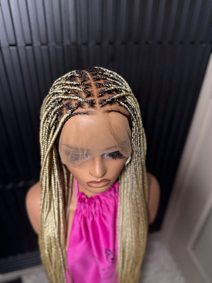 Full lace 35 inch pre-bleached knotless braid Knotless braid(Full lace wig)