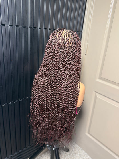 Full lace wig water weave braid wig