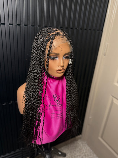 Full lace wig water weave braid wig