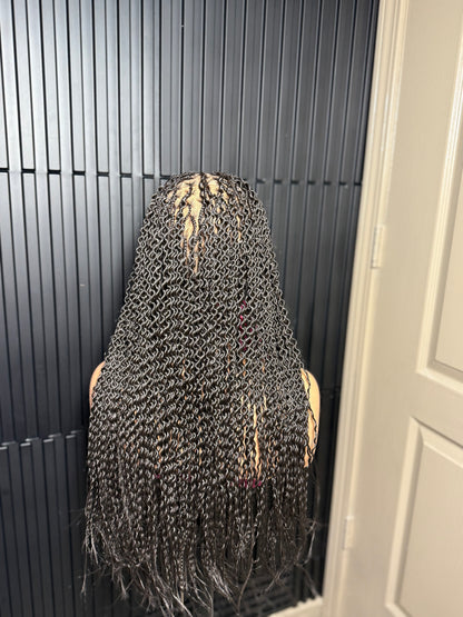 Full lace wig water weave braid wig