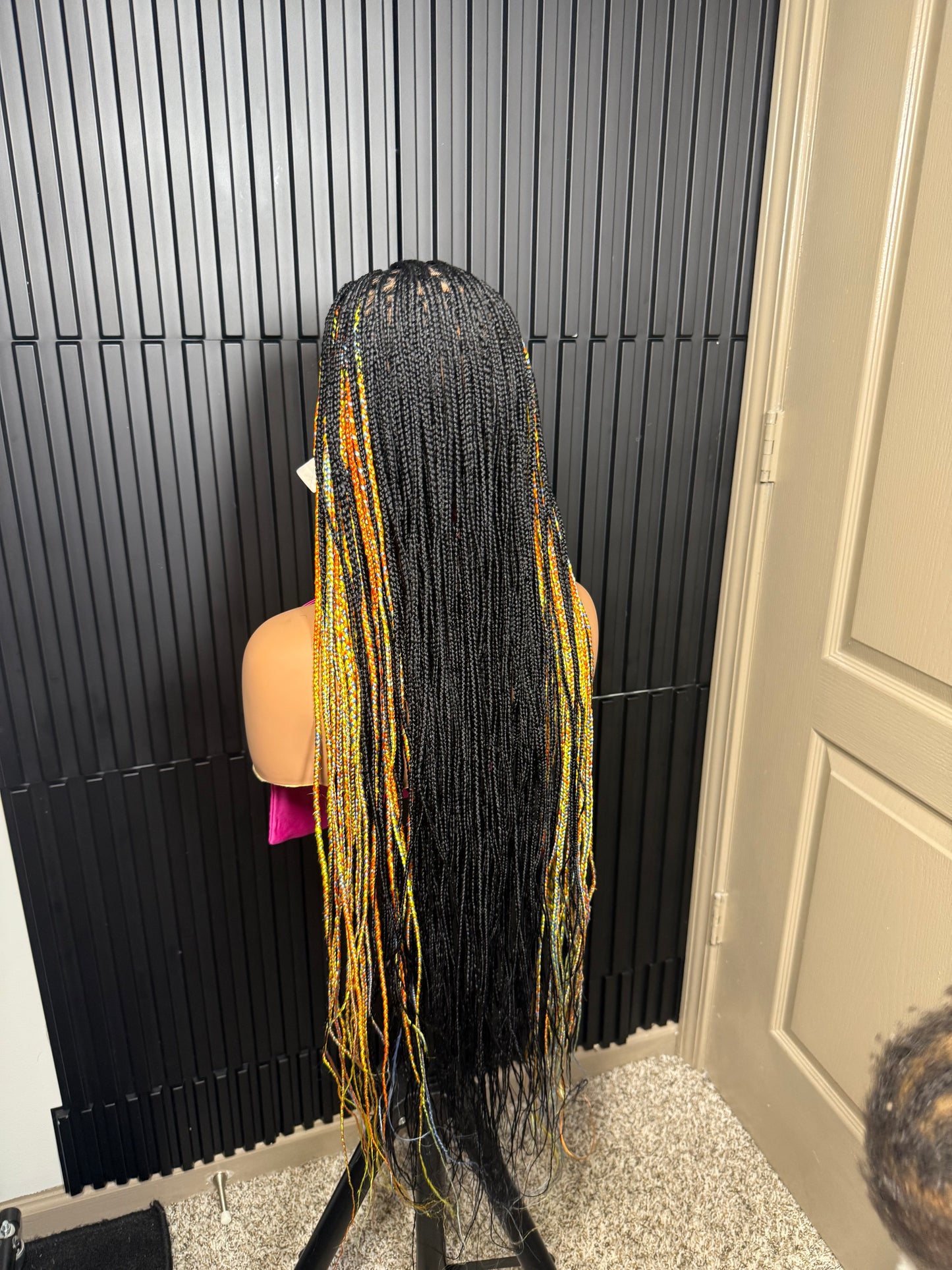 Full lace Yellow  Mix Side Highlight knotless Braidwig