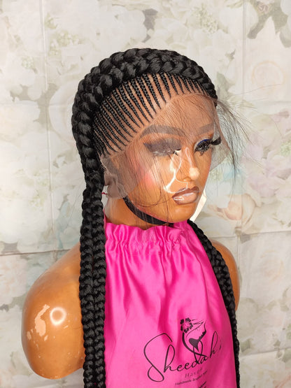 2 sides feedin braids