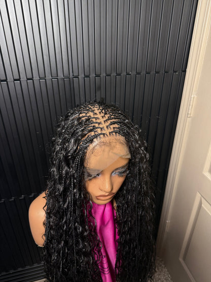 35inches synthetic Extra small micro boho knotless braids