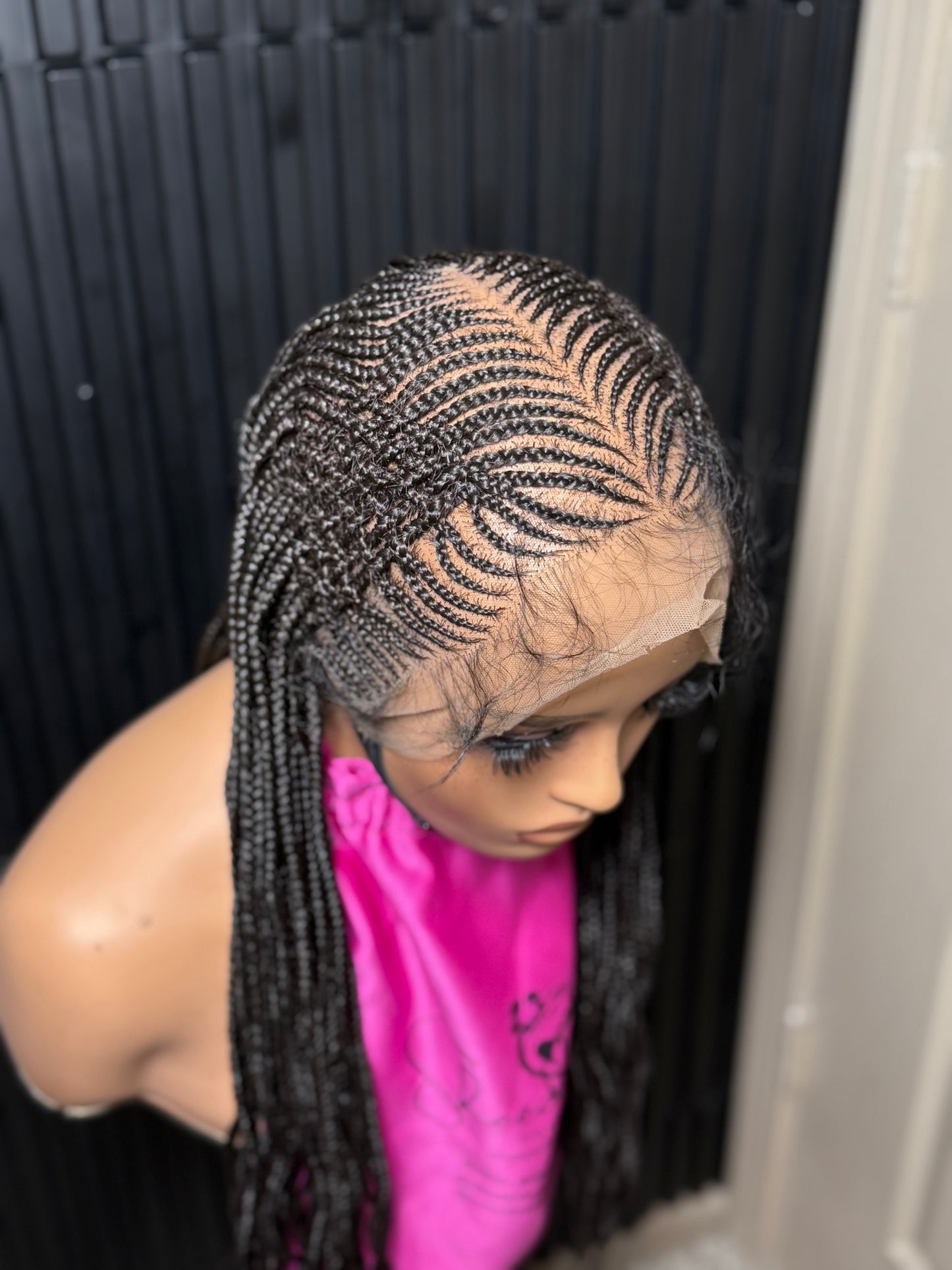 Full lace 3d Matte cornrow braided wig