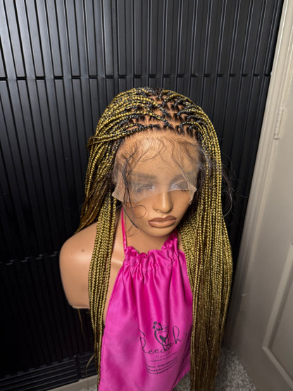 Full lace 35 inch pre-bleached knotless braid Knotless braid(Full lace wig)