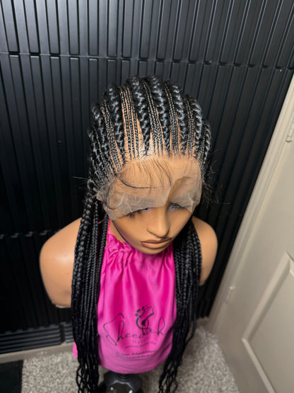 Full lace cornrow braided wig