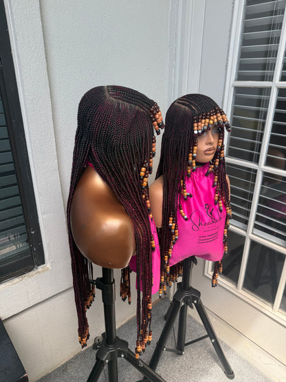 Full lace Koroba beaded cornrow wig