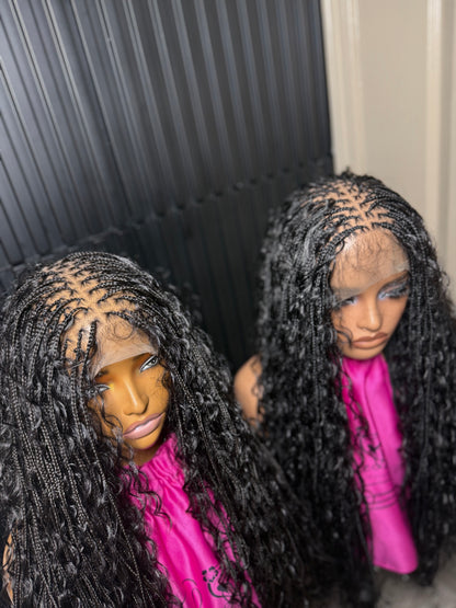 35inches synthetic Extra small micro boho knotless braids