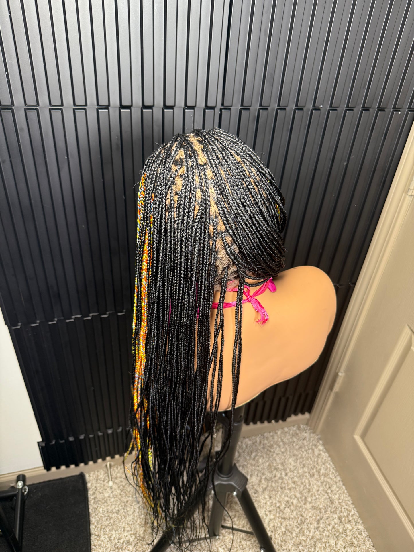 Full lace Yellow  Mix Side Highlight knotless Braidwig