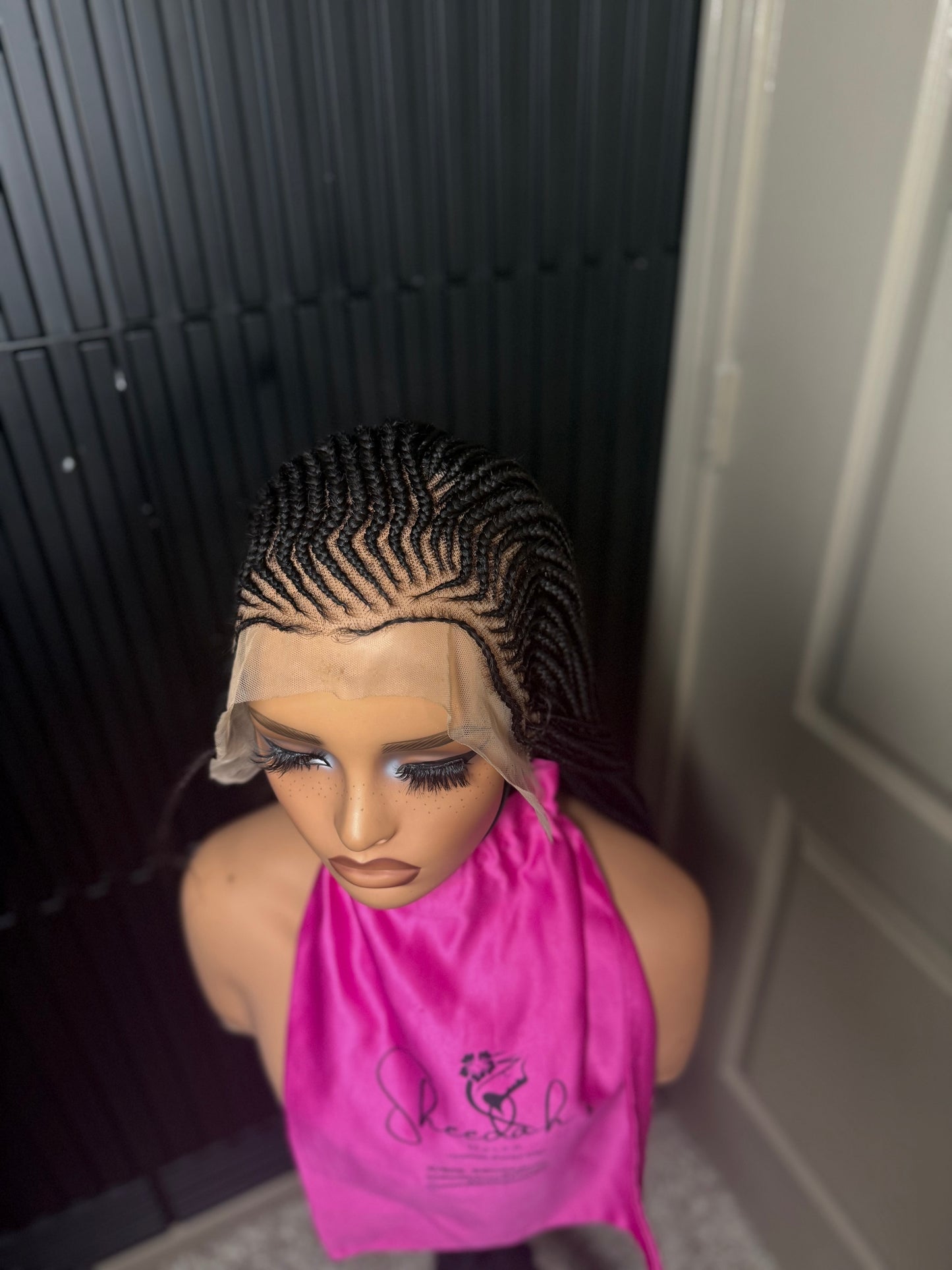 13by4 Full lace Cornrow Mix Blonde Human Hair Lace  Frontal