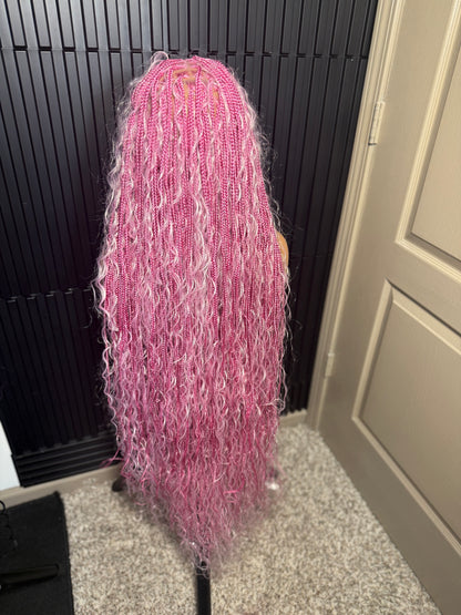 Full lace knotless boho braids 40inches