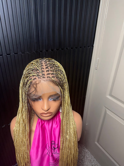 40 inch micro knotless braid full lace wig