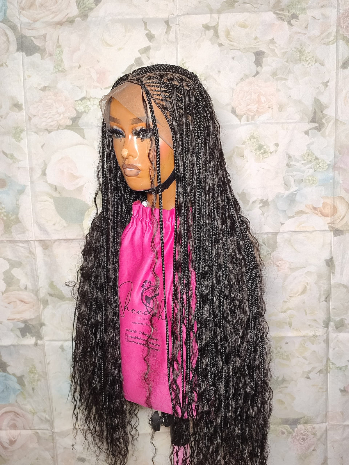 Flip Over Cornrow Boho braided Wig