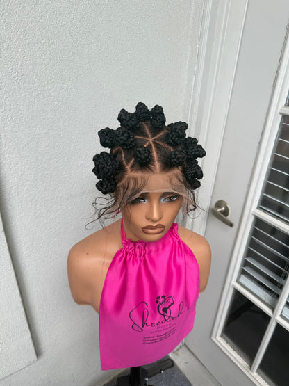 Diamond Cut Bantu human hair full lace