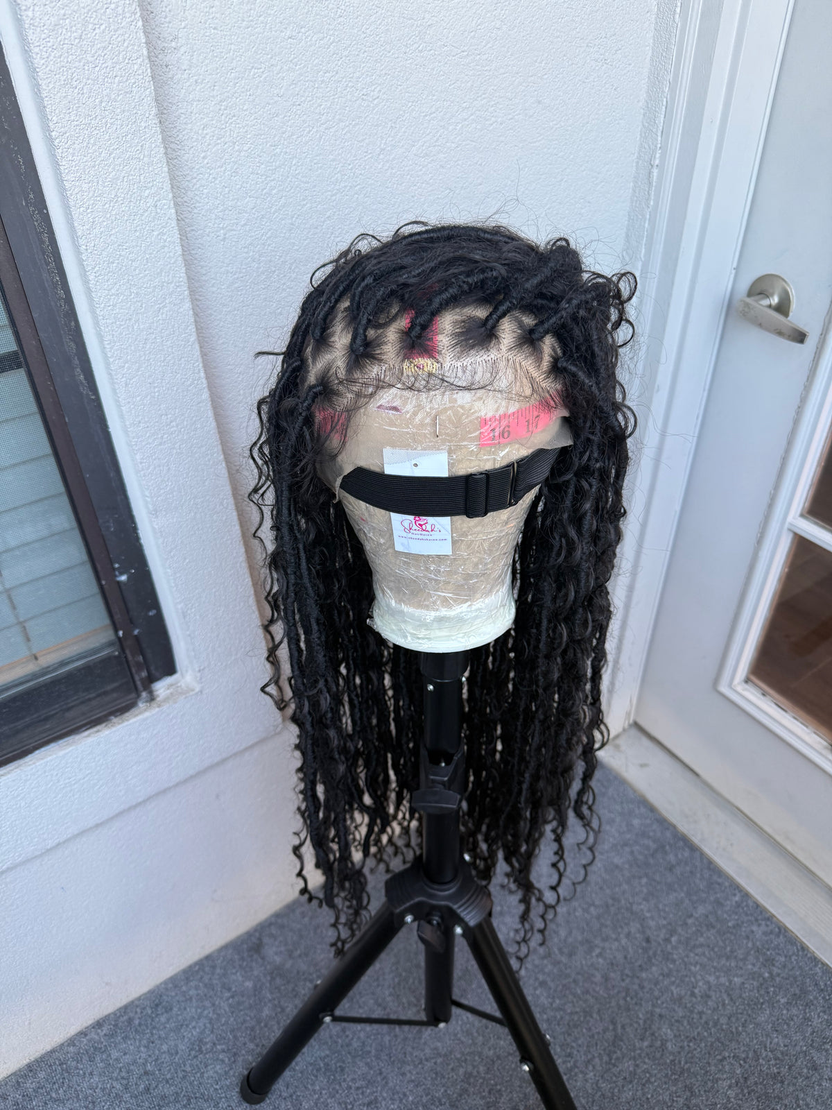 Full lace synthetic handmade  boho locs braid wig