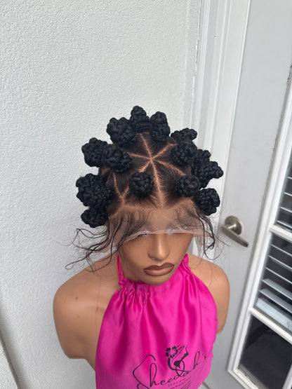 Diamond Cut Bantu human hair full lace