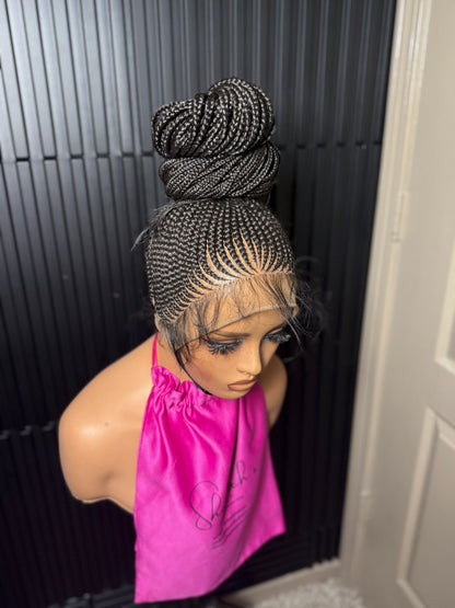 35inch updo 360 full lace  braid Wig