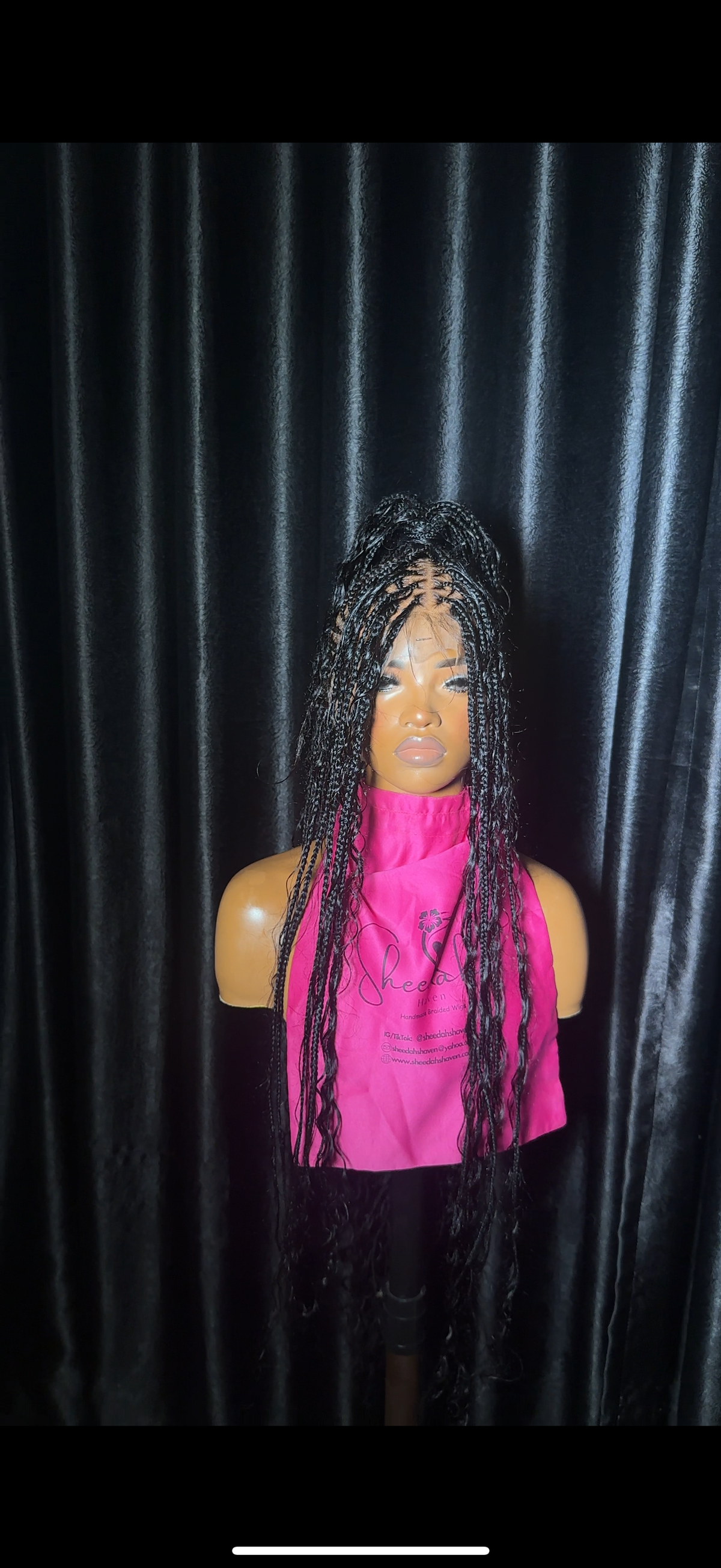 Braided Mohawk boho Full human Lace cap  hair boho braids