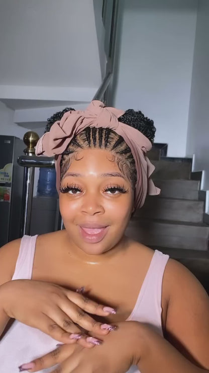 Distress cornrow (pre-bleached 360 human hair full scalp