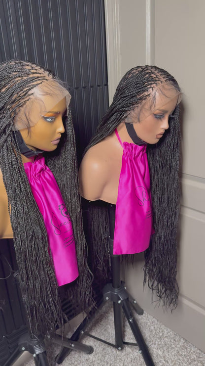 40 inch micro knotless braid full lace wig