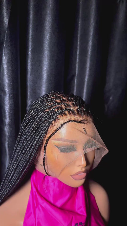 Full lace 35 inch pre-bleached knotless braid Knotless braid(Full lace wig)